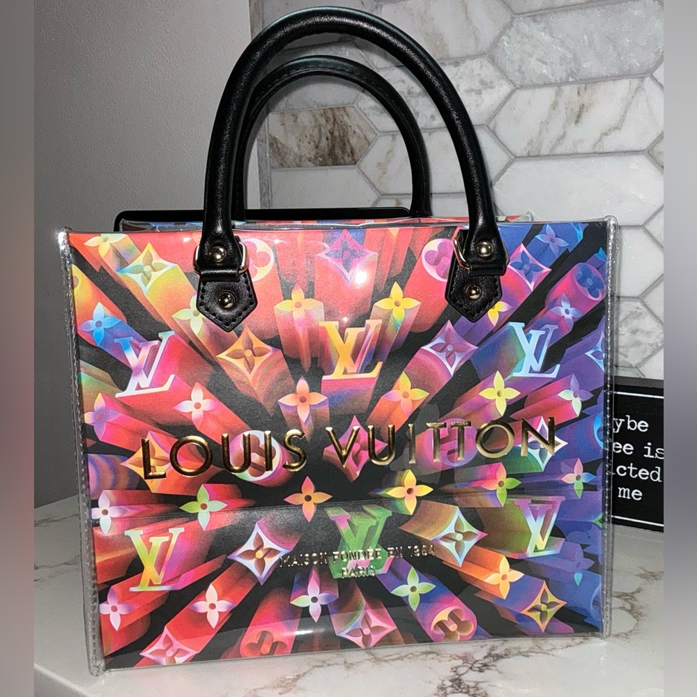Louis Vuitton 2019 Rainbow Christmas Edition Paper Shopping Bag